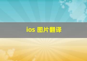 ios 图片翻译